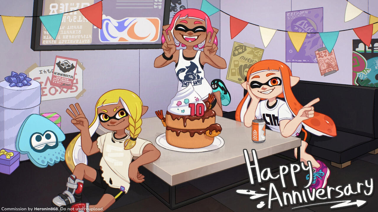 Splatoon 10th Anniversary Celebration Art